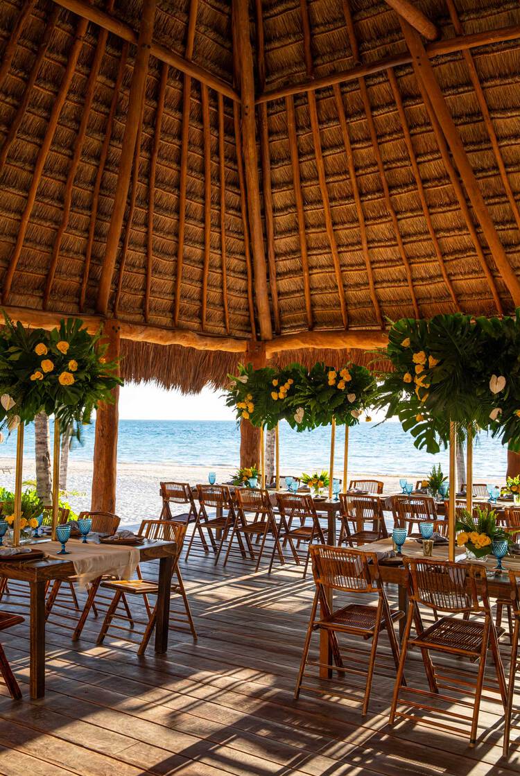 Beach Wedding Reception in Cancun Mexico