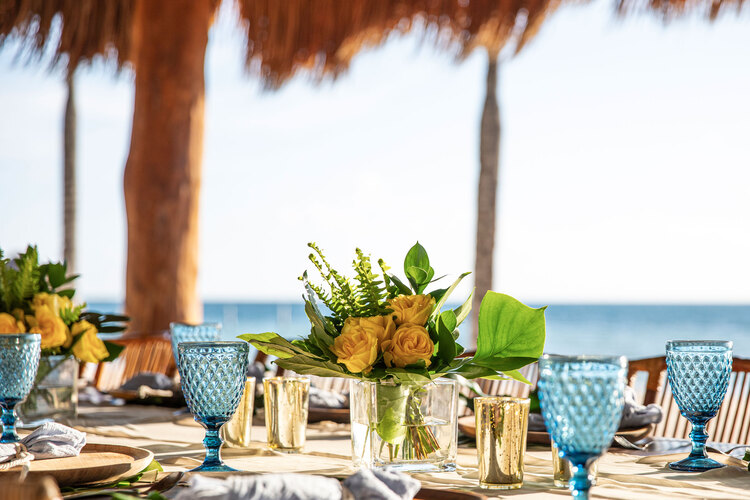 The Riviera Maya Destination Wedding Reception Setup